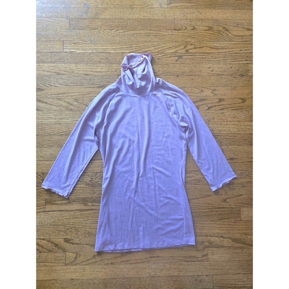 Free People Intimately Mock Neck Stretchy Tunic Shirt Mauve Size Large